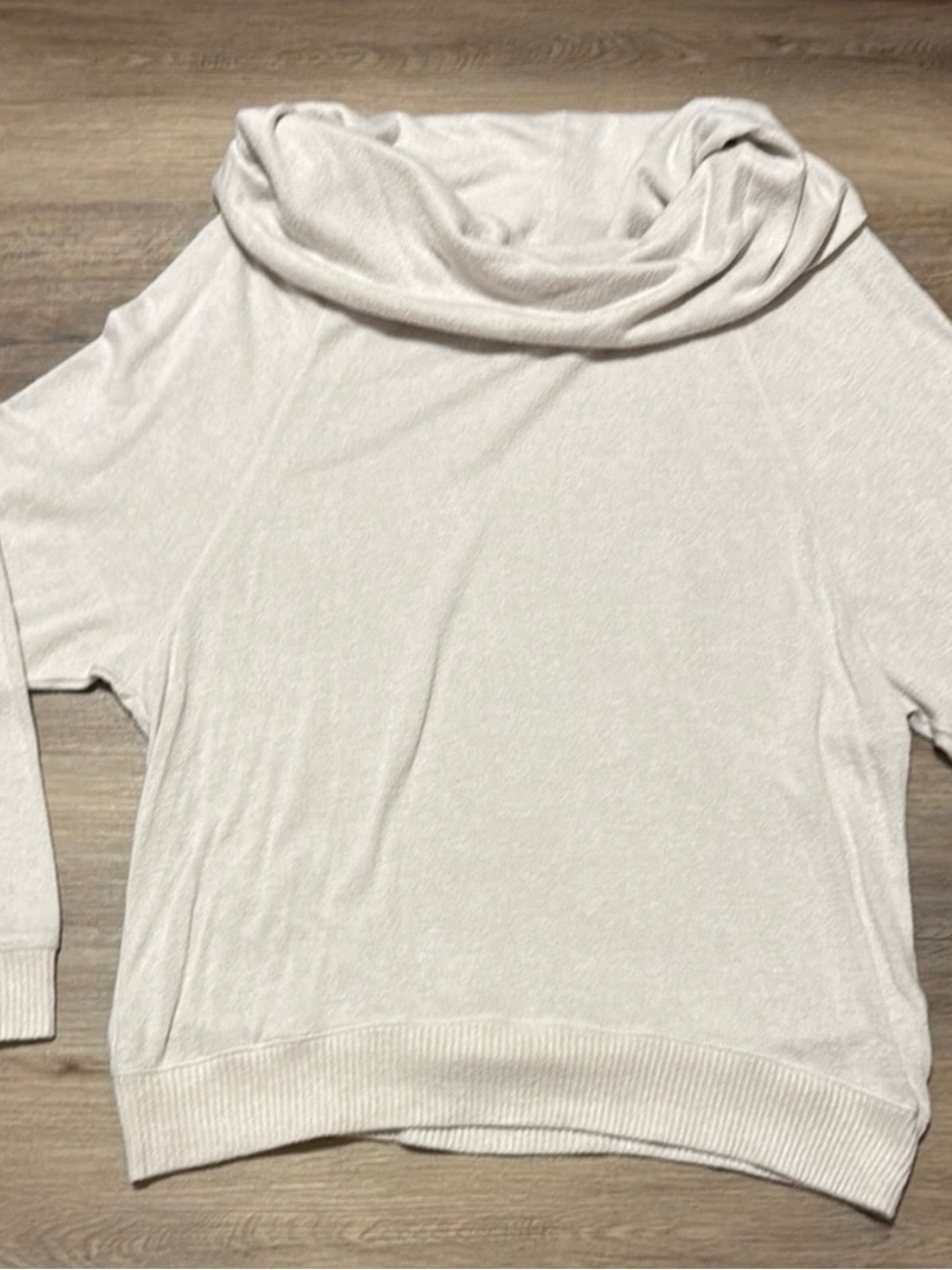 Express Cowl Neck Sweater Top Cream Beige Dolman Sleeve M like new